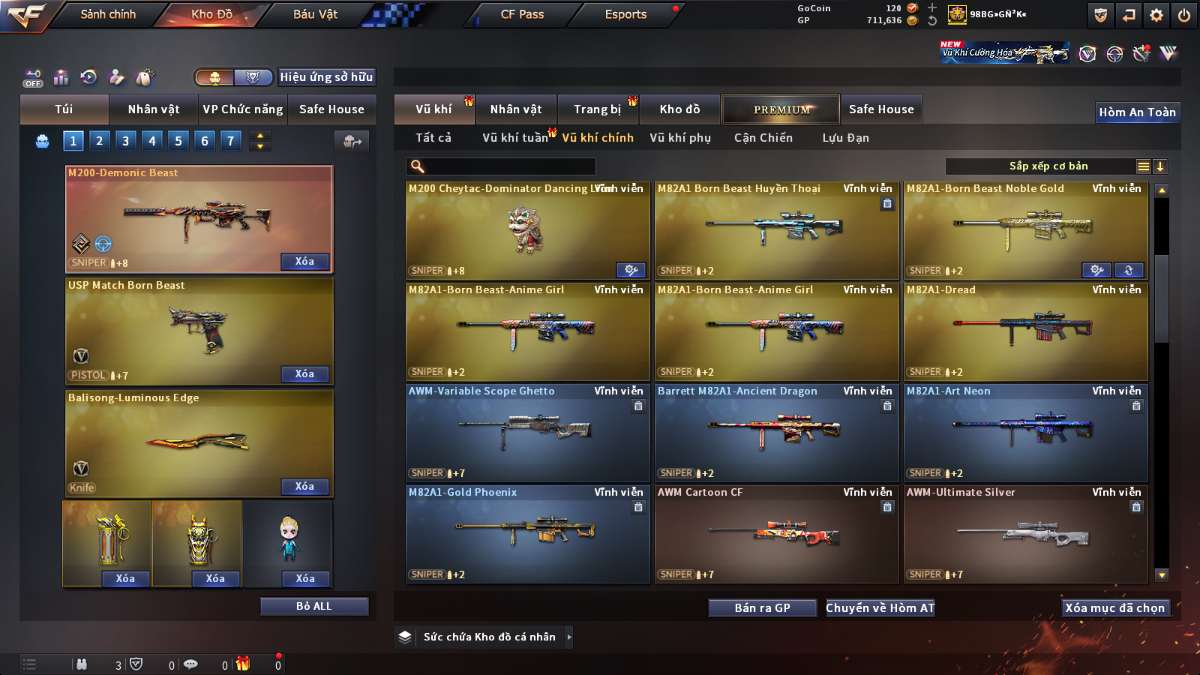shop acc cf uy tin gia re